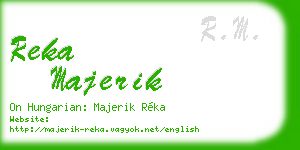 reka majerik business card