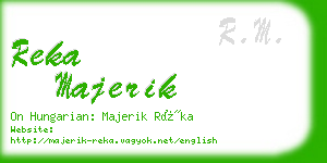 reka majerik business card